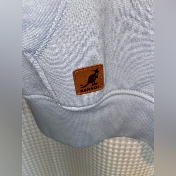 Woman’s Kangol‎ baby blue cotton blend fleece hoodie size XL fits like medium - Picture 8 of 14